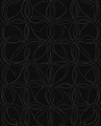 Dark Interlocking Vine Pattern Rug