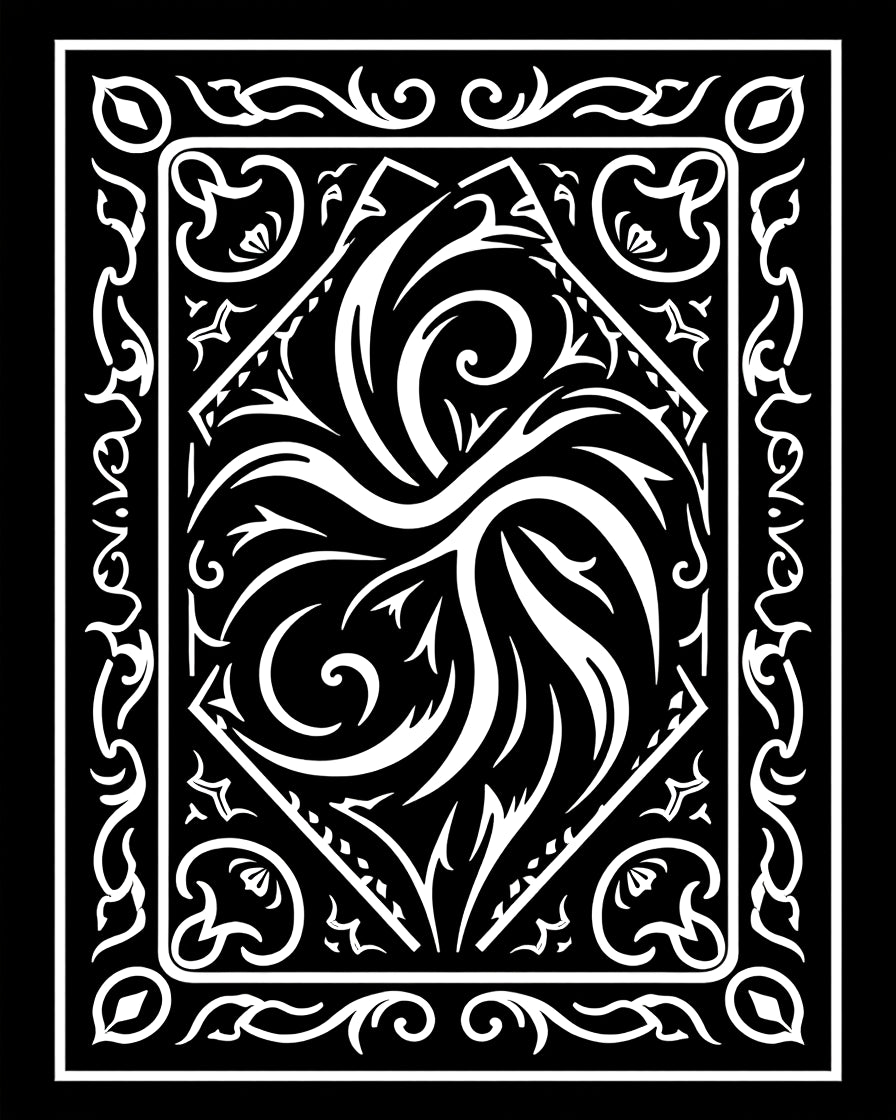 White Swirl Paisley Ornate Frame Rug