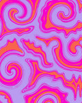 Vibrant Swirls Purple Pink Orange Rug