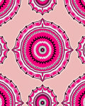 Vibrant Pink Mandala Pattern Design Rug