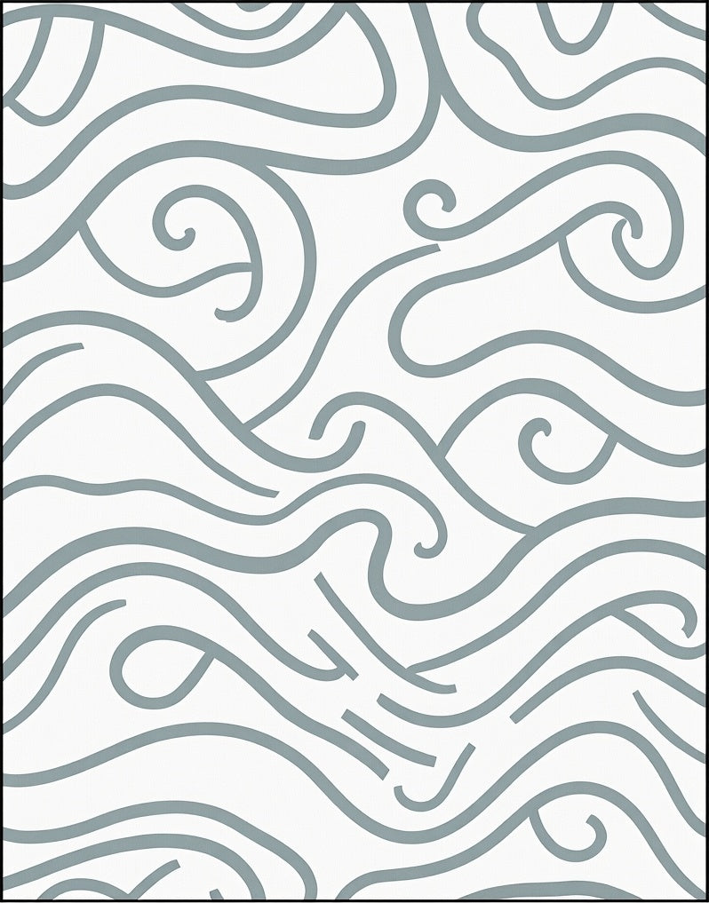 Abstract Swirls Waves Design Rug