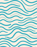 Aqua Wave Pattern Rug