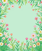 Whimsical Floral Garden Design Rug