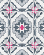 Modern Floral Geometric Pattern Rug