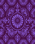 Elegant Purple Damask Floral Design Rug