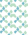 Abstract Geometric Pattern Aqua Mint Rug