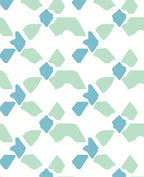 Abstract Geometric Pattern Aqua Mint Rug