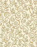 Golden Swirls Flourish Pattern Rug