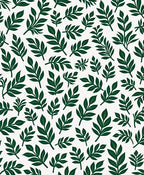 Green Leafy Botanical Pattern Rug