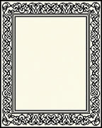Ornate Black Cream Scrollwork Rug