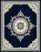 Elegant Cream Mandala Pattern Design Rug