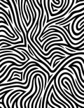Abstract Black White Wavy Lines Pattern Rug