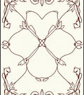 Symmetrical Floral Swirls Pattern Rug