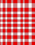 Classic Red White Gingham Plaid Rug