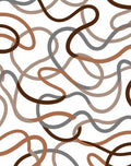 Intertwined Warm Neutrals Swirl Pattern Rug