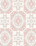 Ornate Pink White Mandala Rug