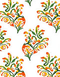 Vibrant Floral Swirls Pattern Design Rug