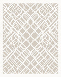 Cream And Taupe Lattice Pattern Rug