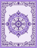 Elegant Violet Mandala Pattern Rug