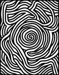 Abstract Swirl Stripe Contour Rug