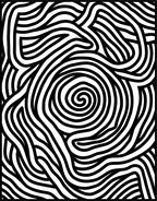 Abstract Swirl Stripe Contour Rug