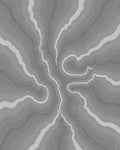 Abstract Swirling Contour Pattern Rug