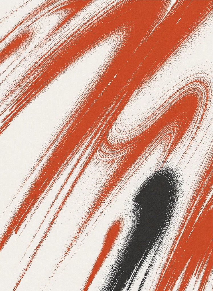 Abstract Paint Swirl Pattern Rug