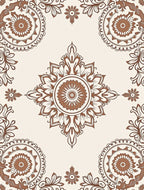 Elegant Floral Mandala Pattern Rug