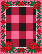 Red Buffalo Plaid Floral Border Rug