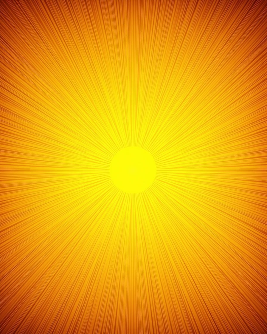 Radiant Sunburst Yellow Orange Rug