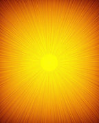 Radiant Sunburst Yellow Orange Rug