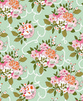 Pastel Floral Pattern with Scalloped Accents Rug