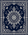 Ornate Circular Paisley Medallion Rug
