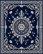 Ornate Circular Paisley Medallion Rug