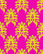 Bright Yellow Floral Pattern Design Rug