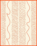 Terra Cotta Organic Wave Stripe Rug