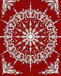 Intricate Snowflake Mandala Design Rug