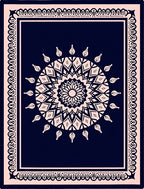 Circular Mandala With Intricate Border Design Rug