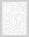 Abstract Wavy Contour Line Pattern Rug