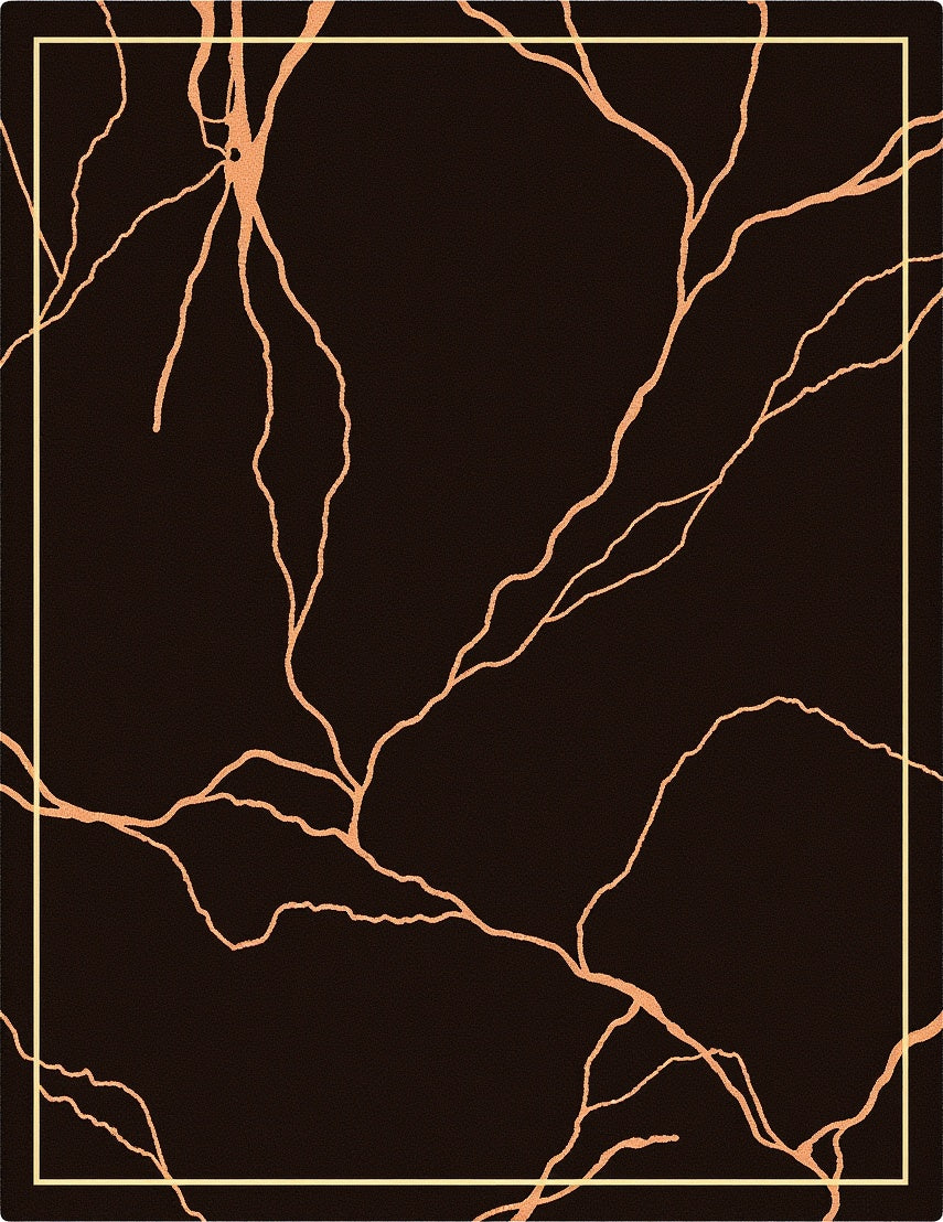 Metallic Vein Cracked Surface Rug