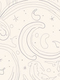 Abstract Swirls And Star Pattern Rug