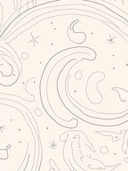 Abstract Swirls And Star Pattern Rug