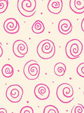 Playful Pink Swirl Dots Rug
