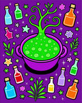 Whimsical Potion Star Pattern Rug
