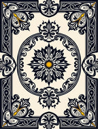 Ornate Floral and Scrollwork Rug