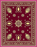 Regal Floral Medallion Border Design Rug
