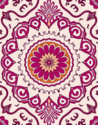 Mandala Inspired Floral Pattern Rug