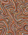 Abstract Wavy Striped Pattern Rug