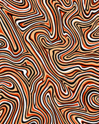 Abstract Wavy Striped Pattern Rug