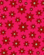 Bold Red Floral Pattern Design Rug